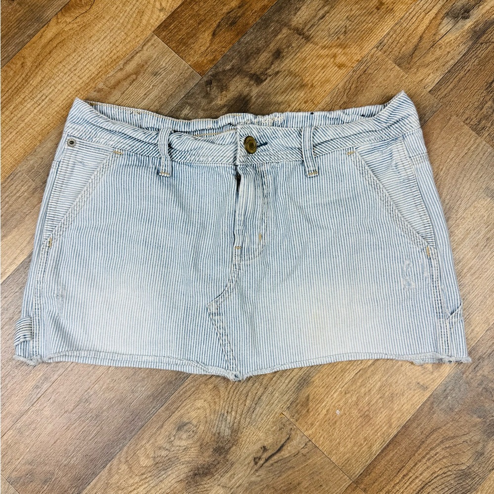 American Eagle Pinstripe Mini Skirt